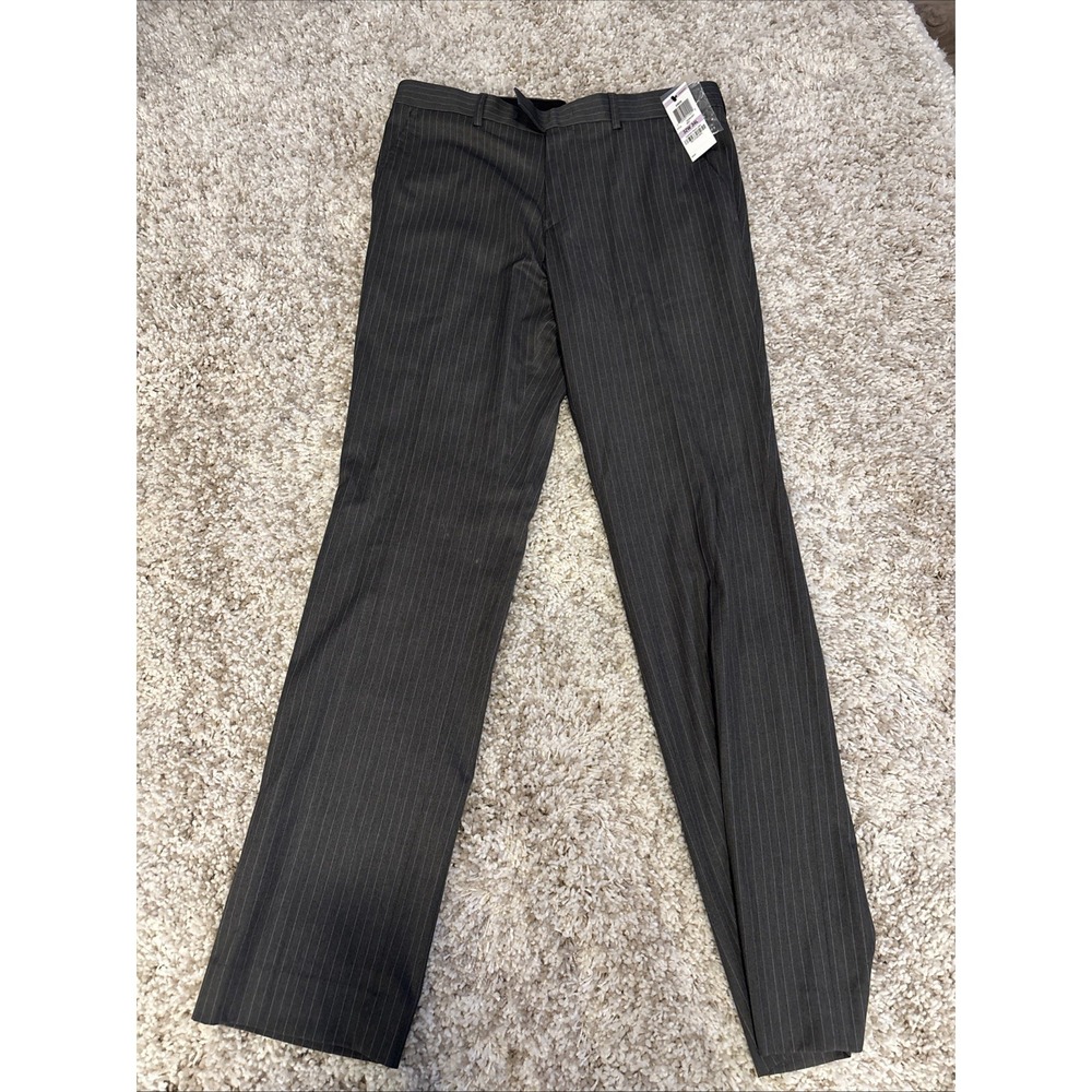 NEW WITH TAGS American Rag Grey Striped Pants Size 32W 34L